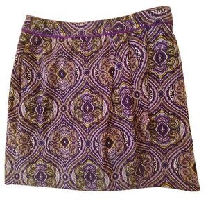 EP Pro Womens Side Zip Stretch Athletic Golf Skort Paisley Print Purple Size 4